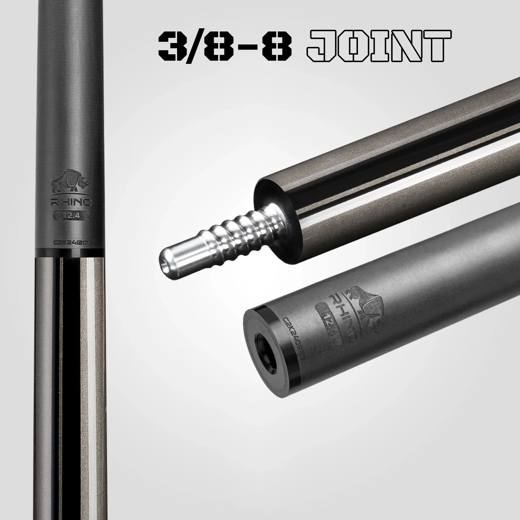 Nebula 2 Pool Cue - Charcoal Gray - Wrapless - Image 7
