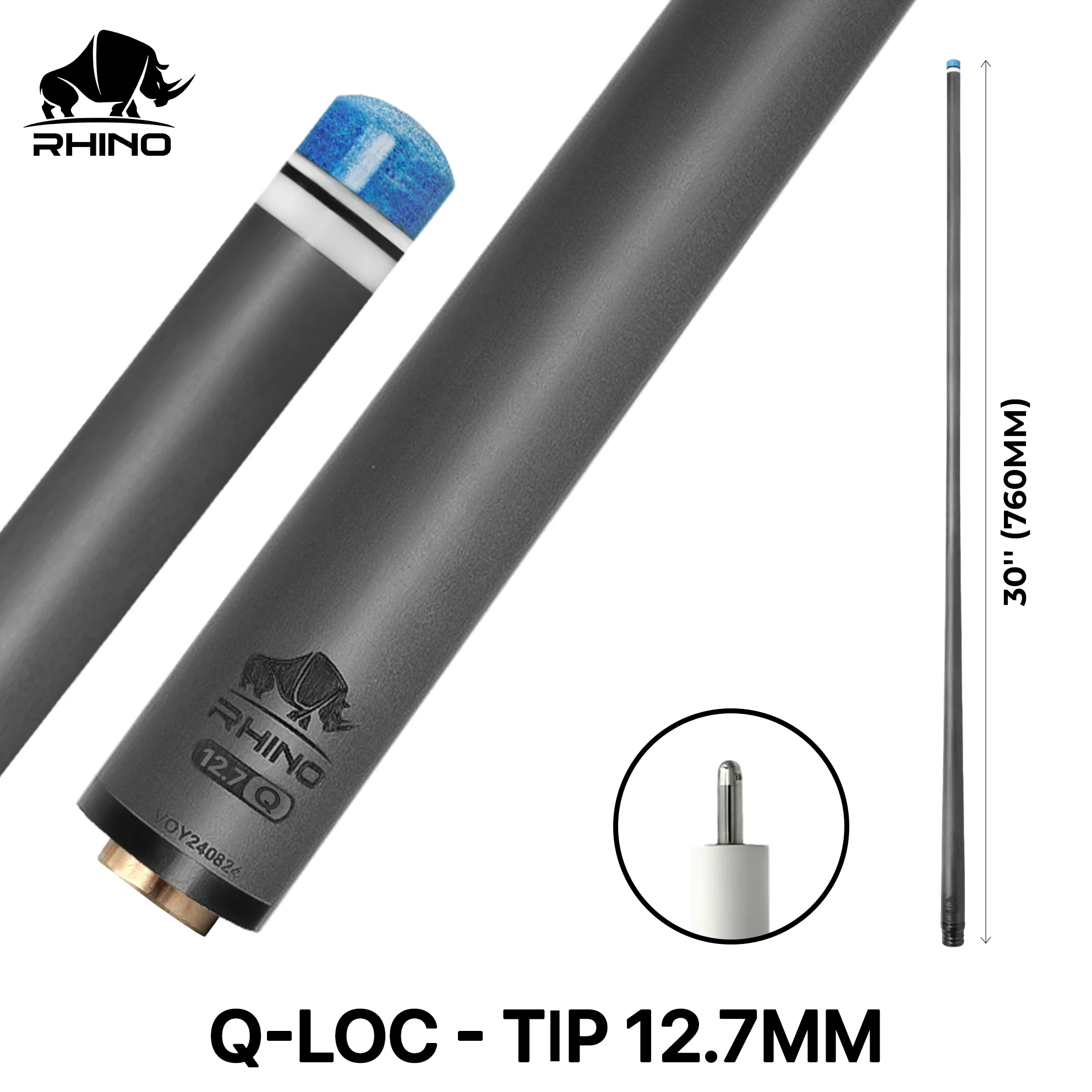 Rhino - 30" / Q-loc Carbon Pool Cue Single Shaft - Image 12