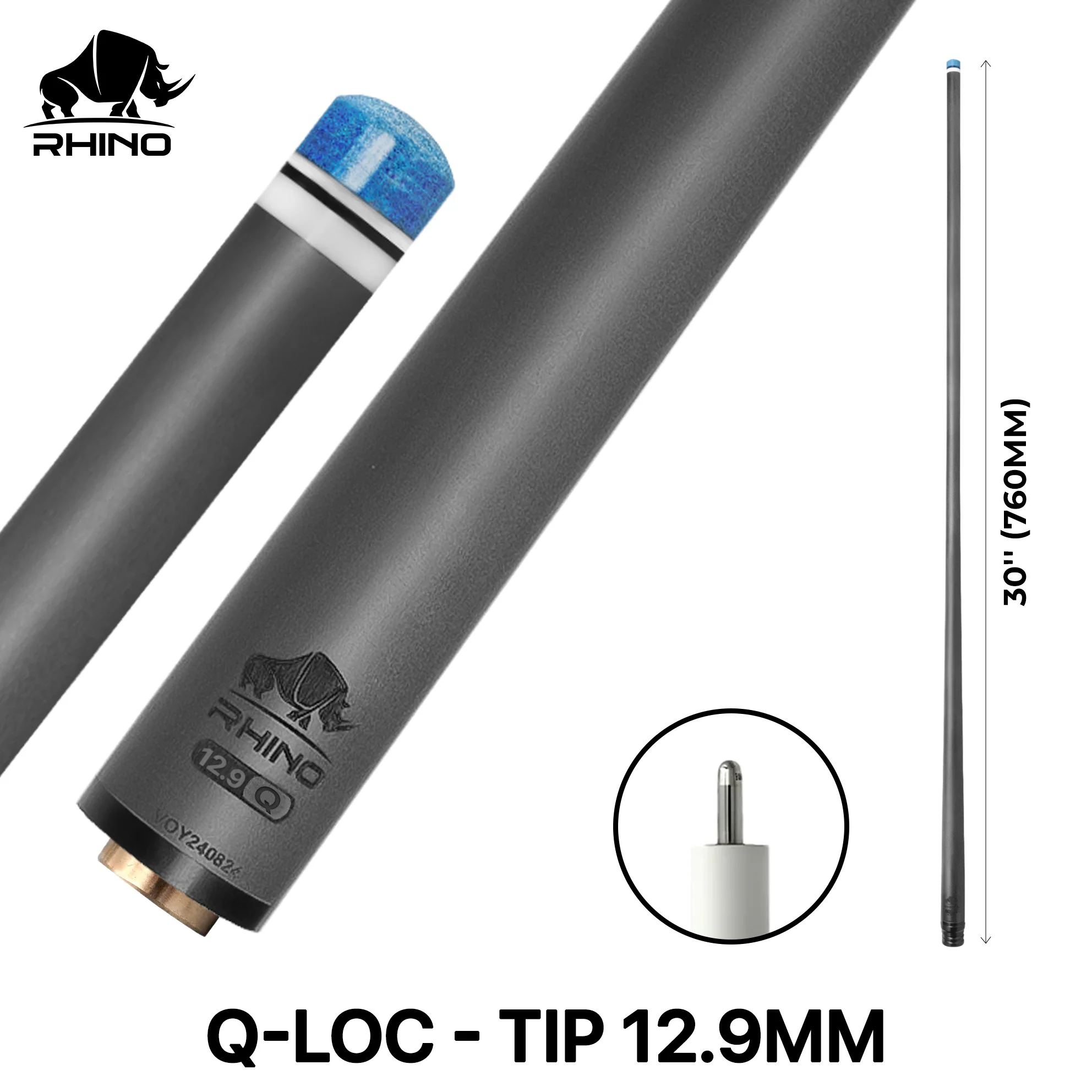 Rhino - 30" / Q-loc Carbon Pool Cue Single Shaft - Image 14