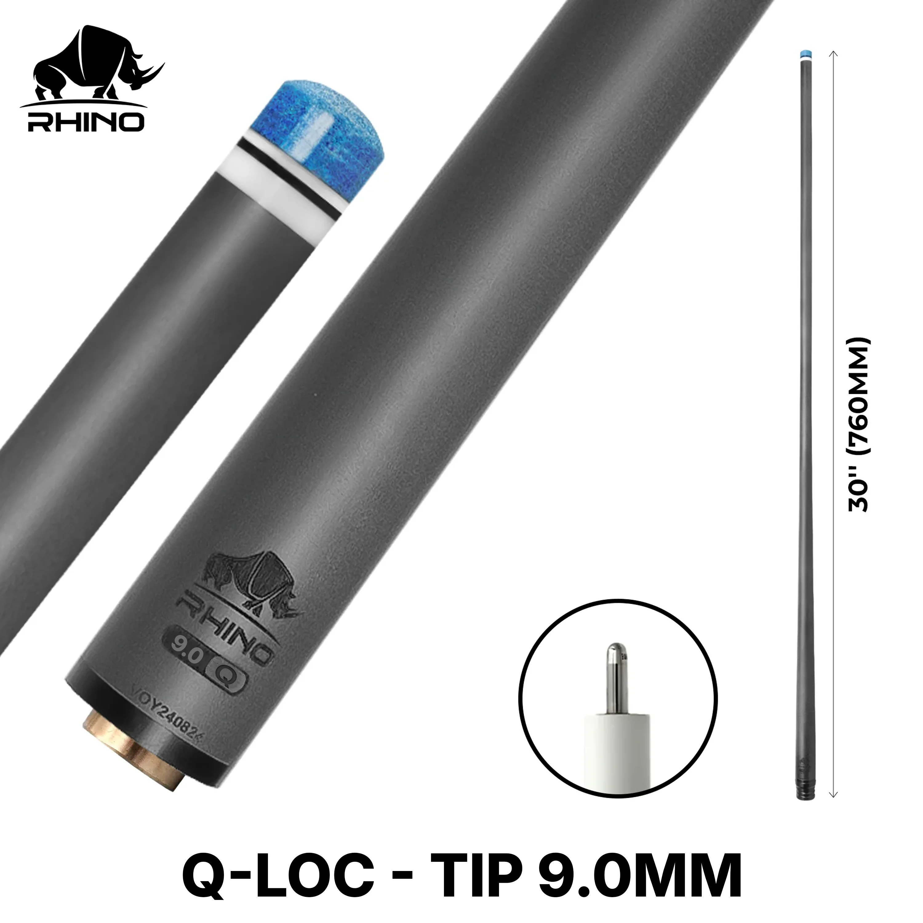 Rhino - 30" / Q-loc Carbon Pool Cue Single Shaft - Image 16