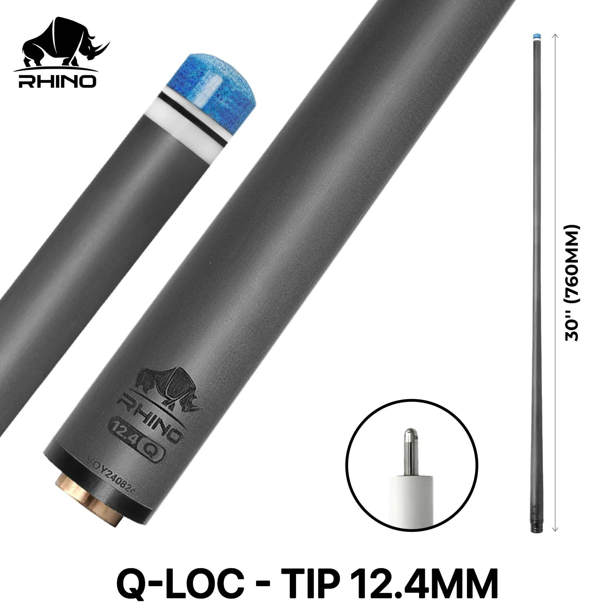 Rhino - 30" / Q-loc Carbon Pool Cue Single Shaft - Image 9