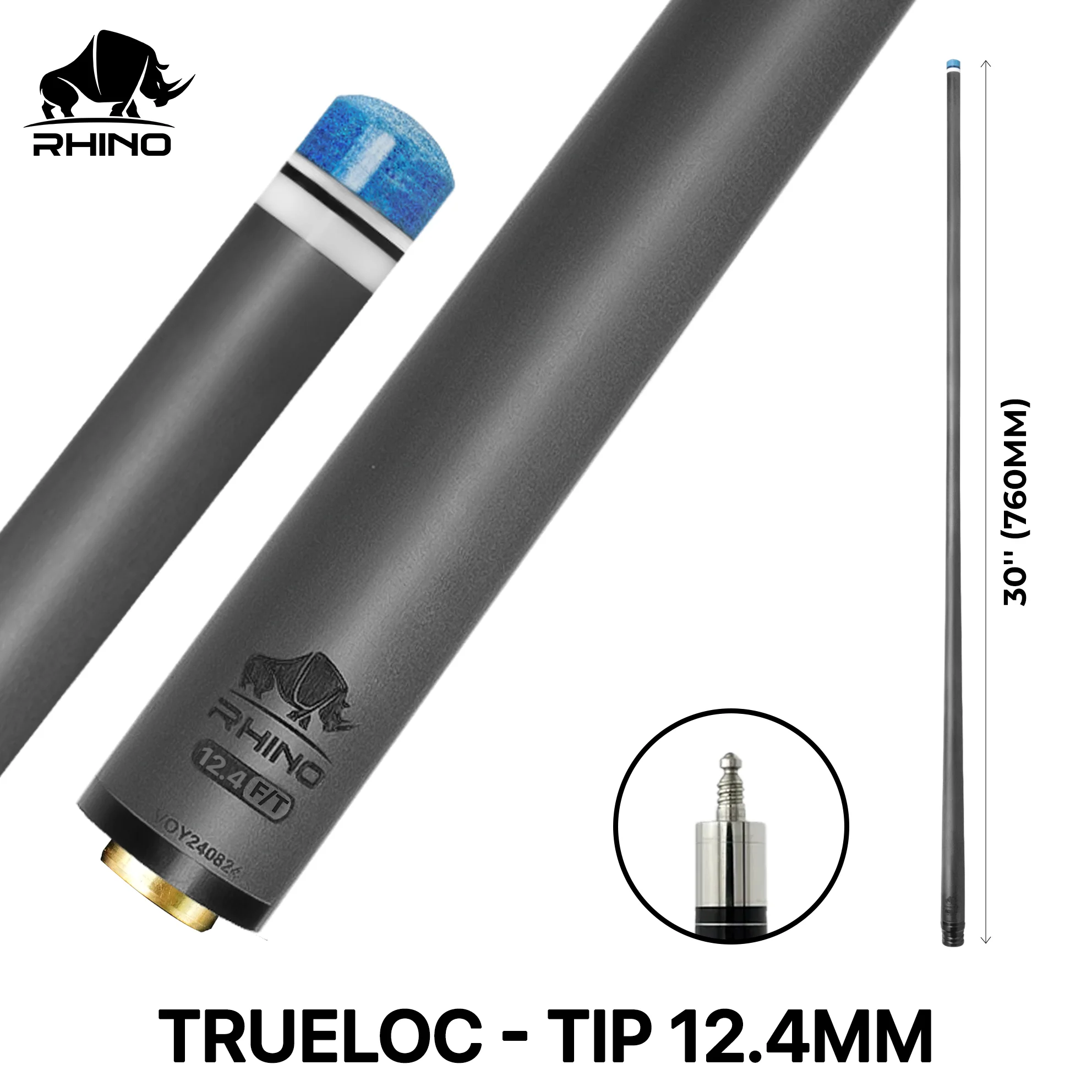 Rhino - 30" / Trueloc F/T Carbon Pool Cue Single Shaft - Image 10