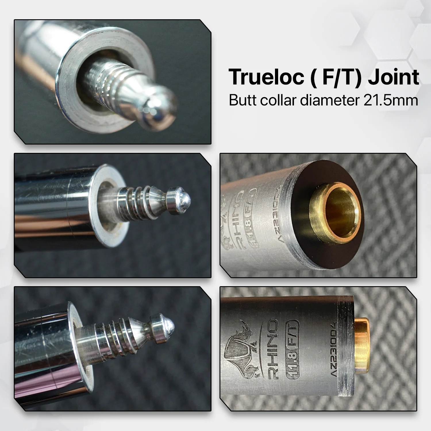 Rhino - 30" / Trueloc F/T Carbon Pool Cue Single Shaft - Image 6