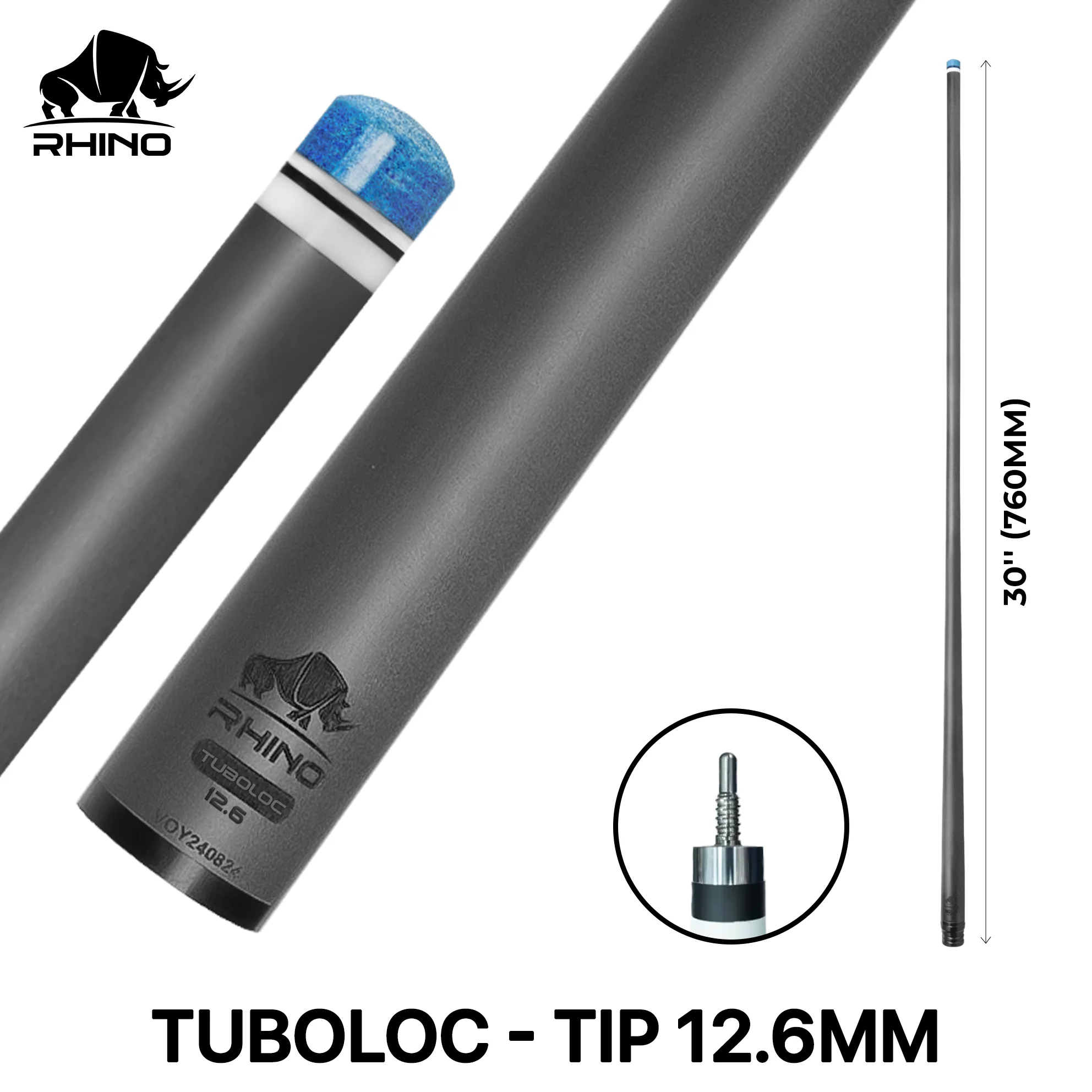 Rhino - 30" / Tuboloc Carbon Pool Cue Single Shaft - Image 12