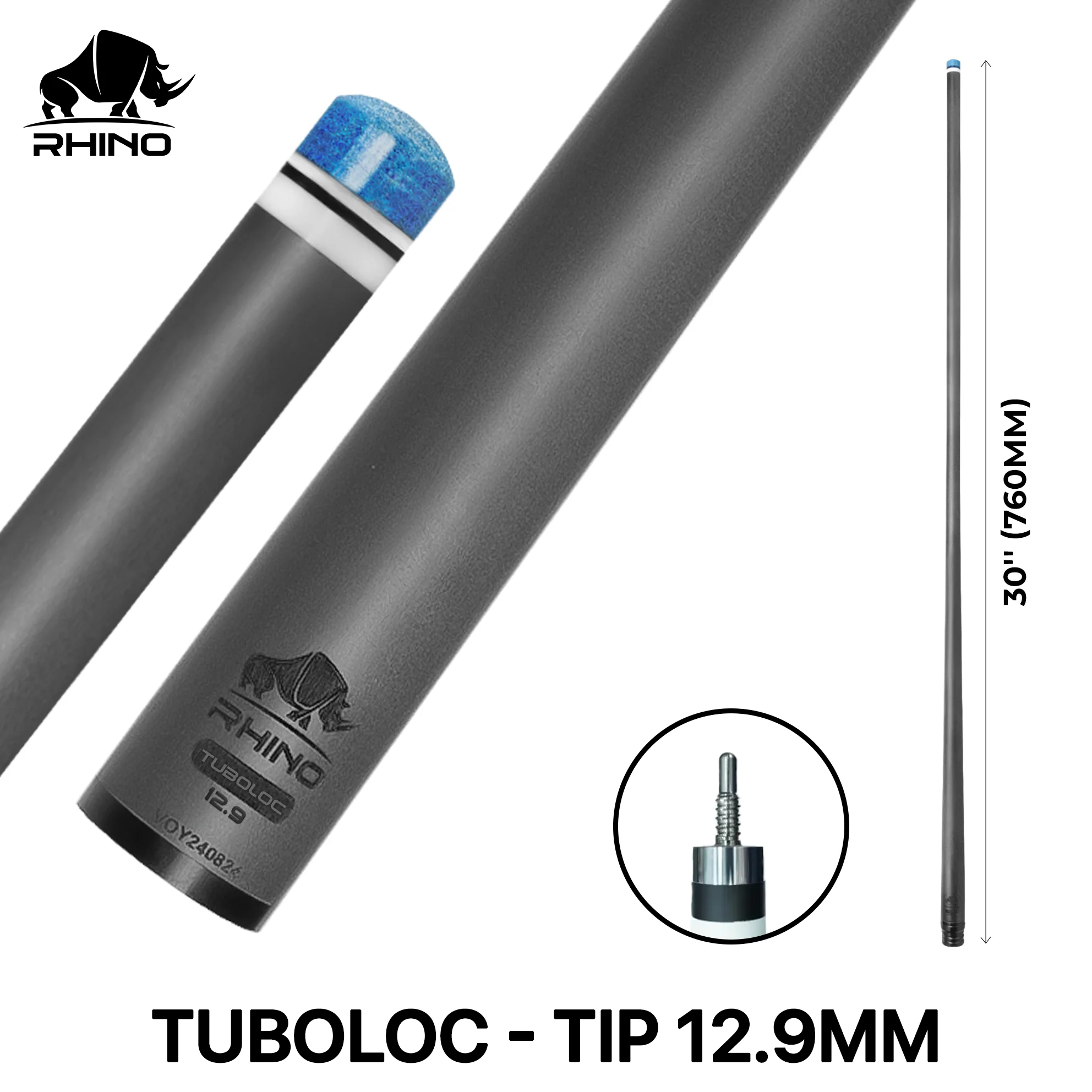 Rhino - 30" / Tuboloc Carbon Pool Cue Single Shaft - Image 15