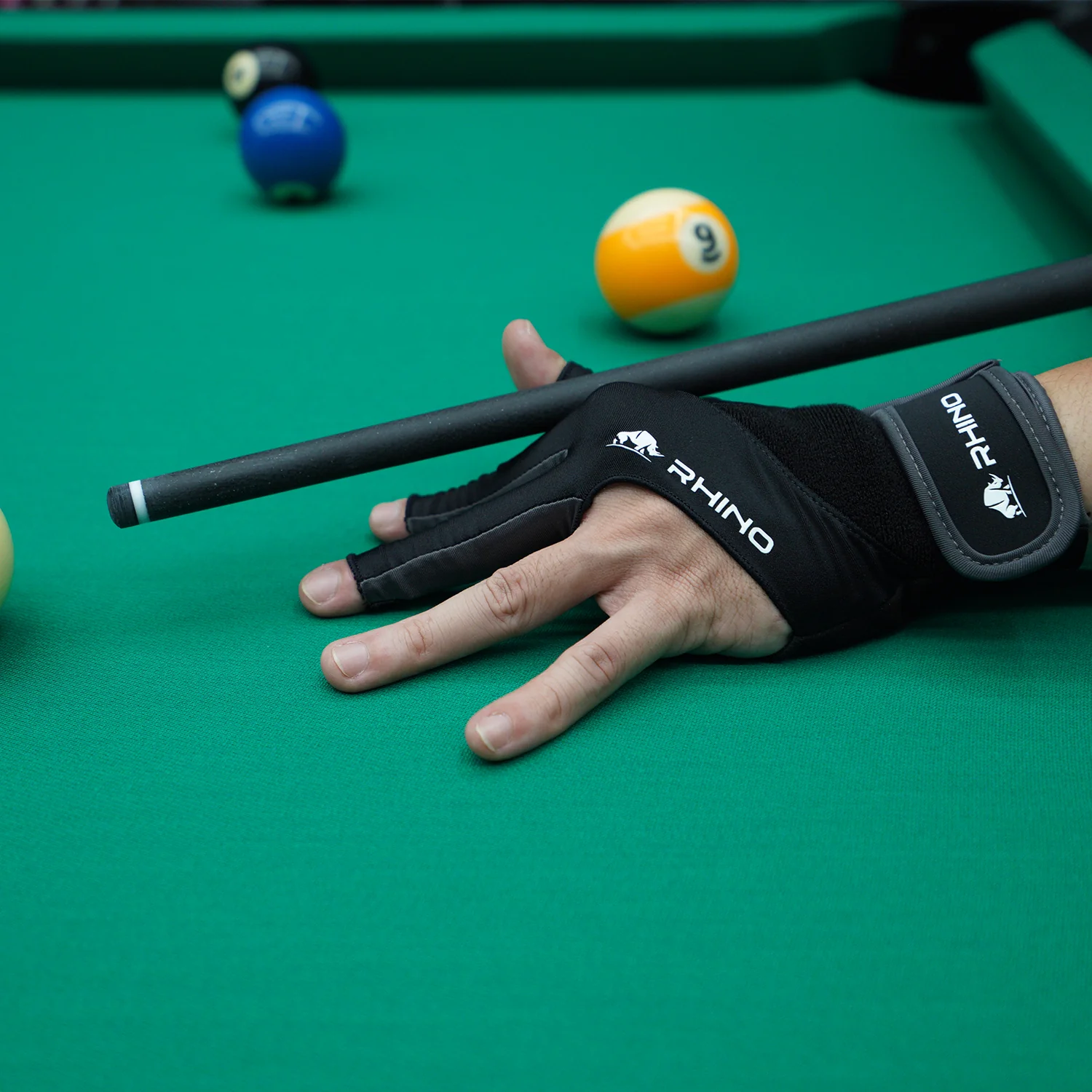RHINO Billiards Glove Left Hand - Black - Image 6