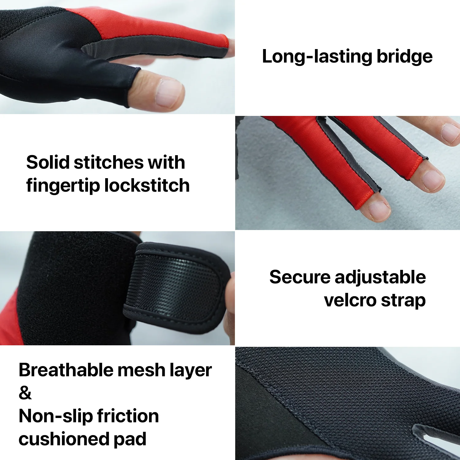 RHINO Billiards Glove Left Hand - Red - Image 4