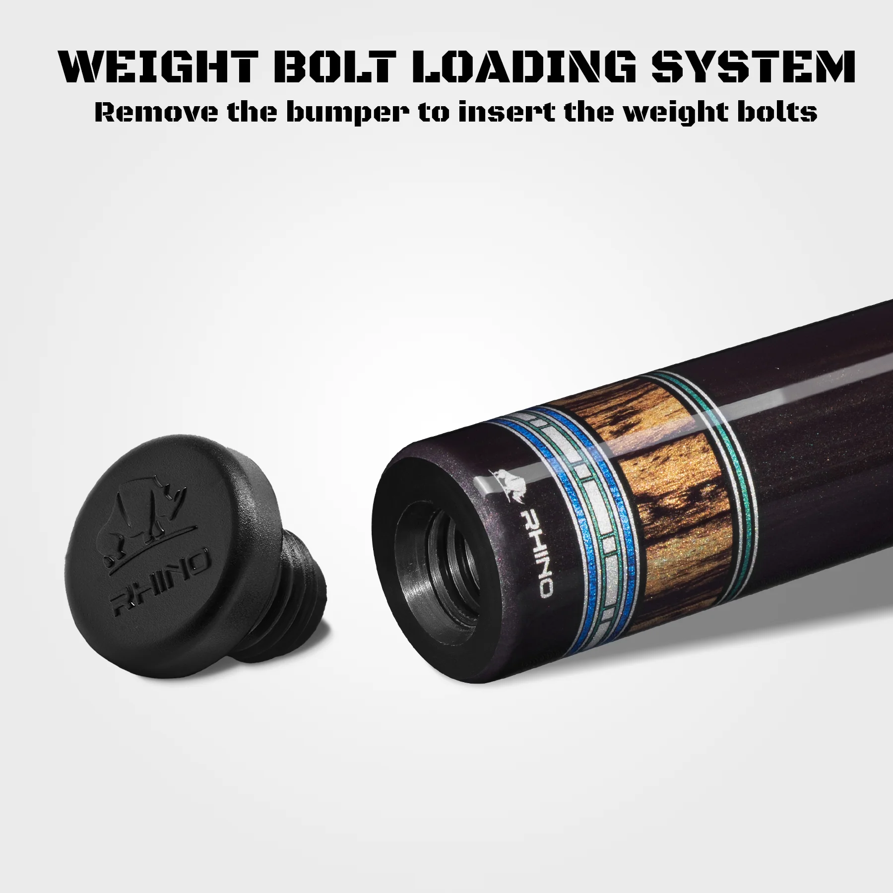 RHINO MUST POOL CUE - MU4 VERDE MULTIVENEER - Image 7