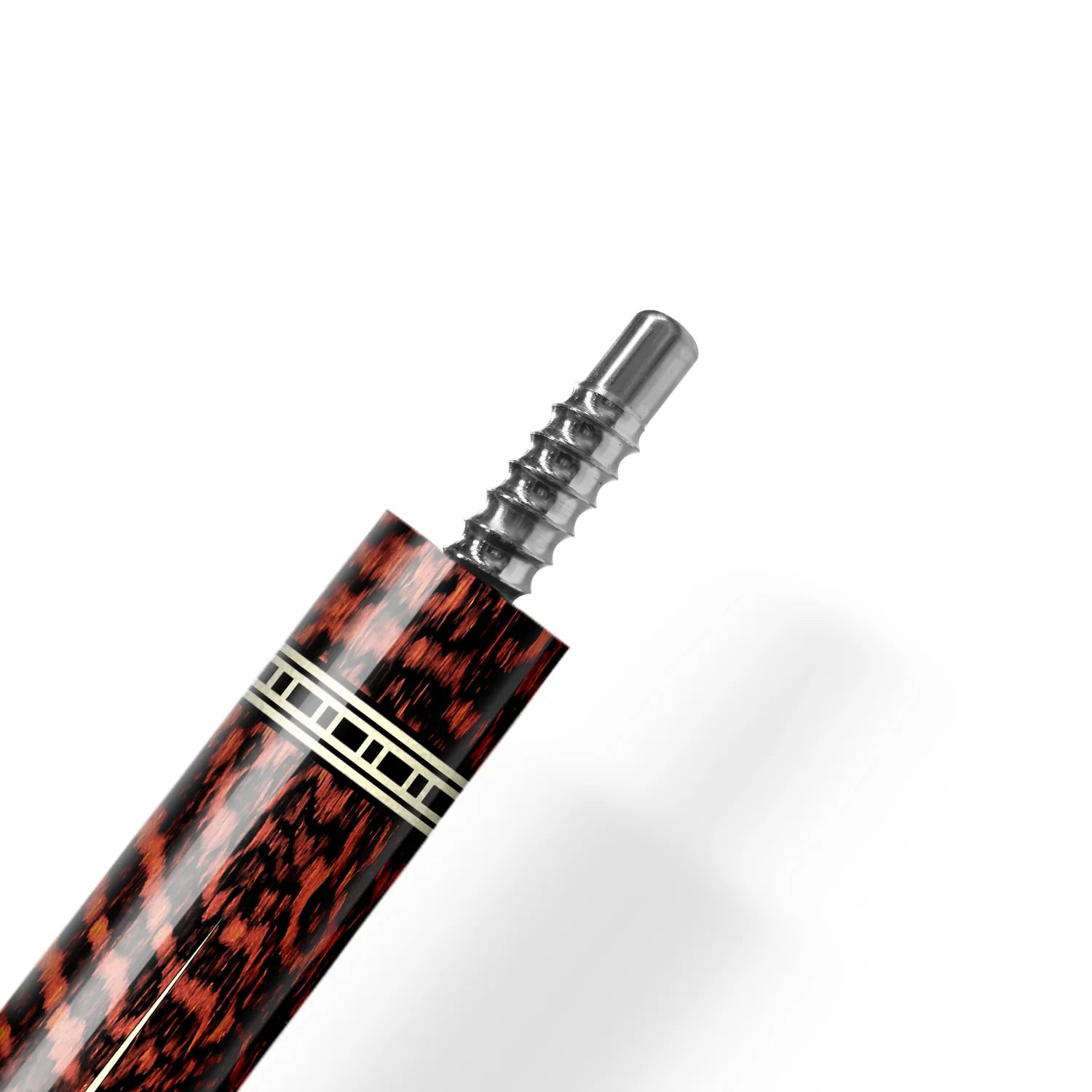 Rhino RETRÔ Cue Butt - Snake - Lizard Embossed Microfiber Leather Wrap & Point - Image 5