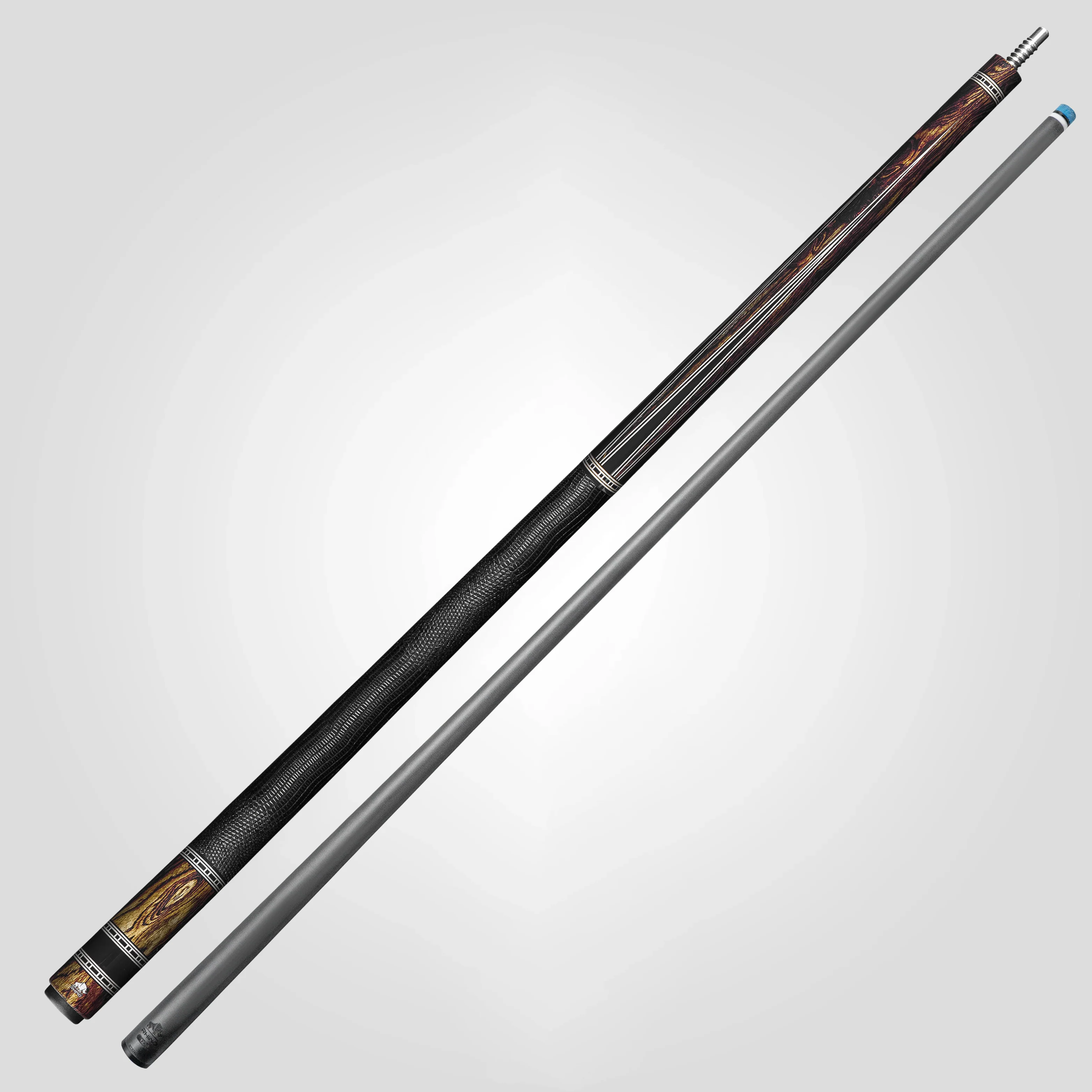 Rhino RETRÔ Pool Cue - Bocote - Lizard Embossed Microfiber Leather Wrap & Point - Image 2