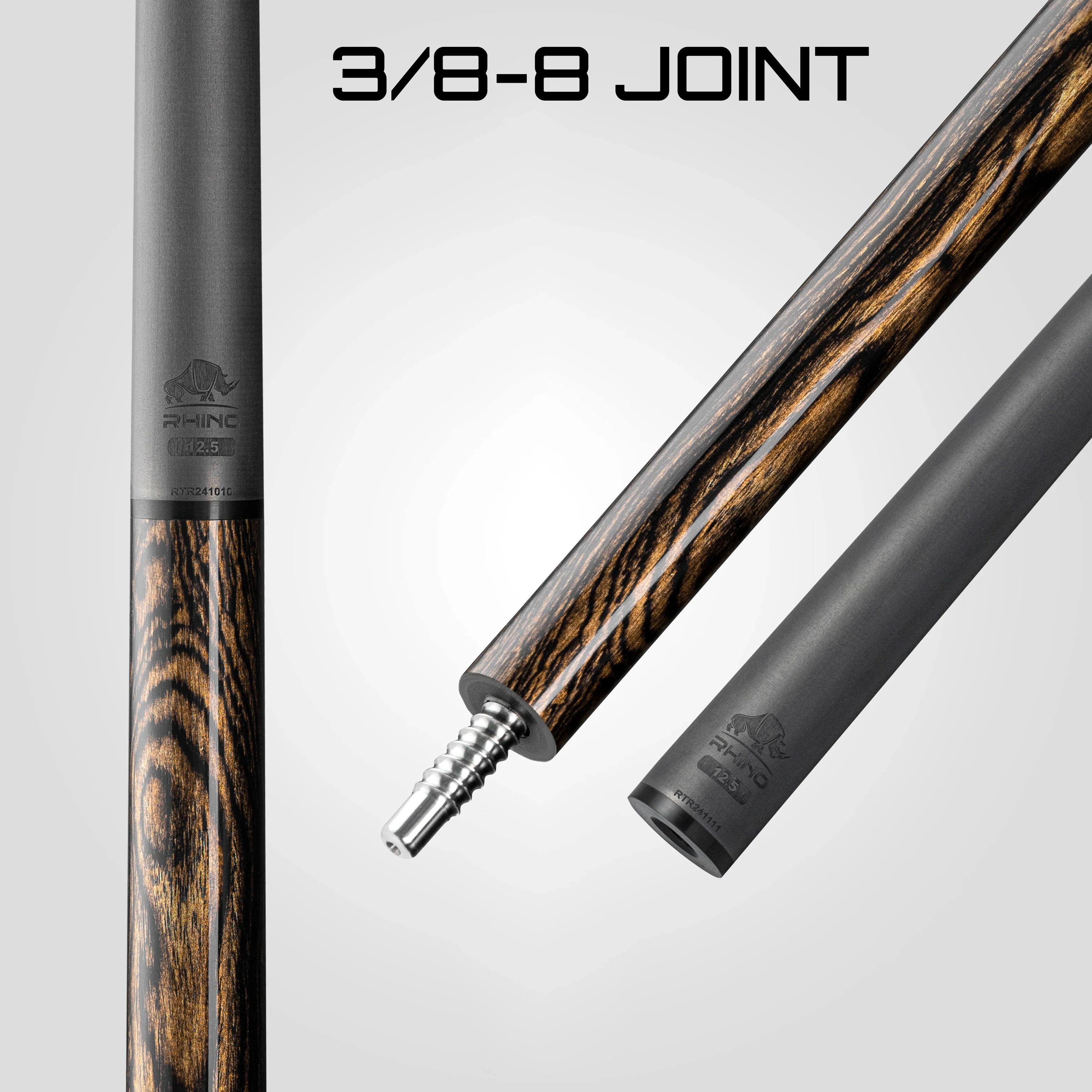 Rhino RETRÔ Pool Cue - Bocote - Wrapless - Image 7