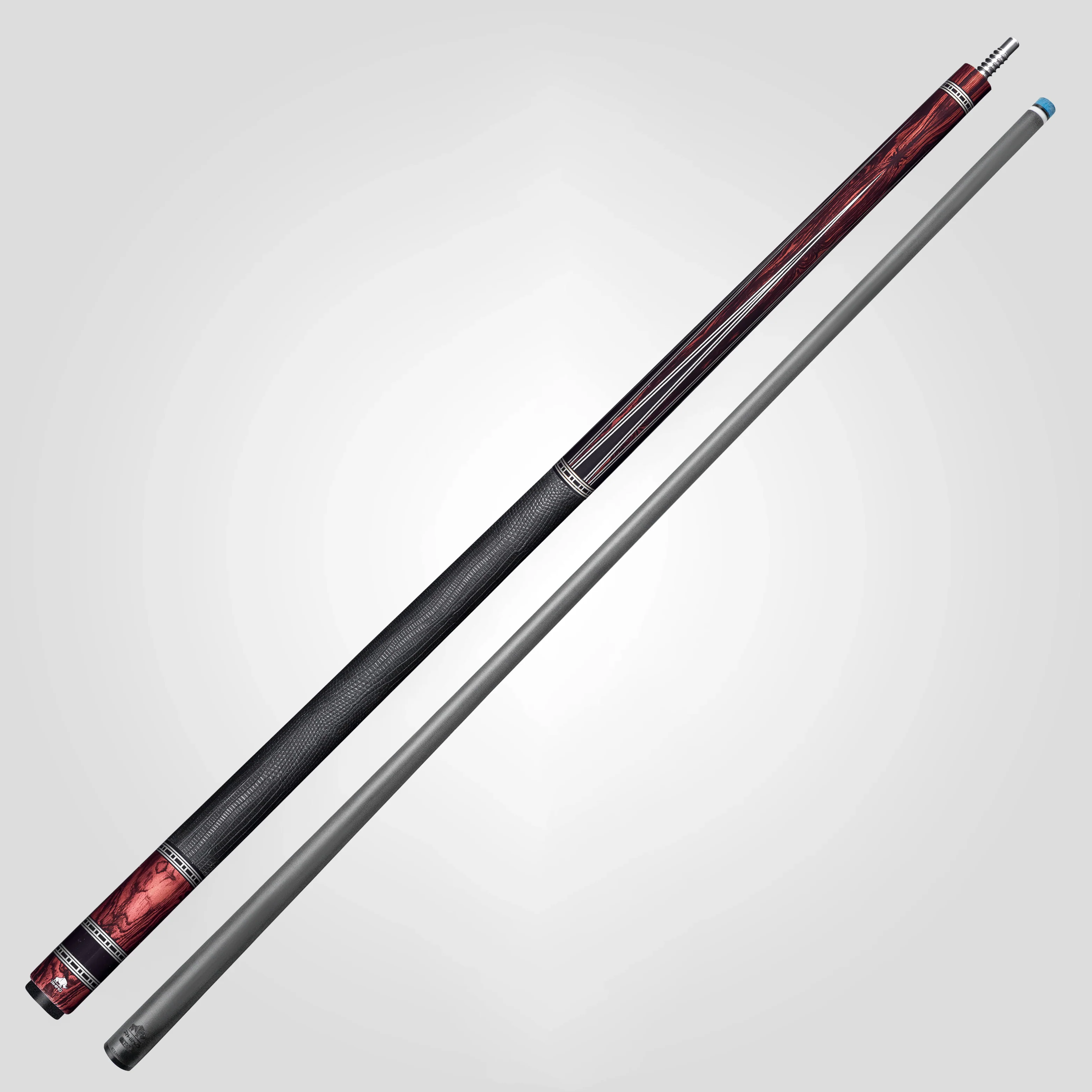 Rhino RETRÔ Pool Cue - Cocobolo - Lizard Embossed Microfiber Leather Wrap & Point - Image 2