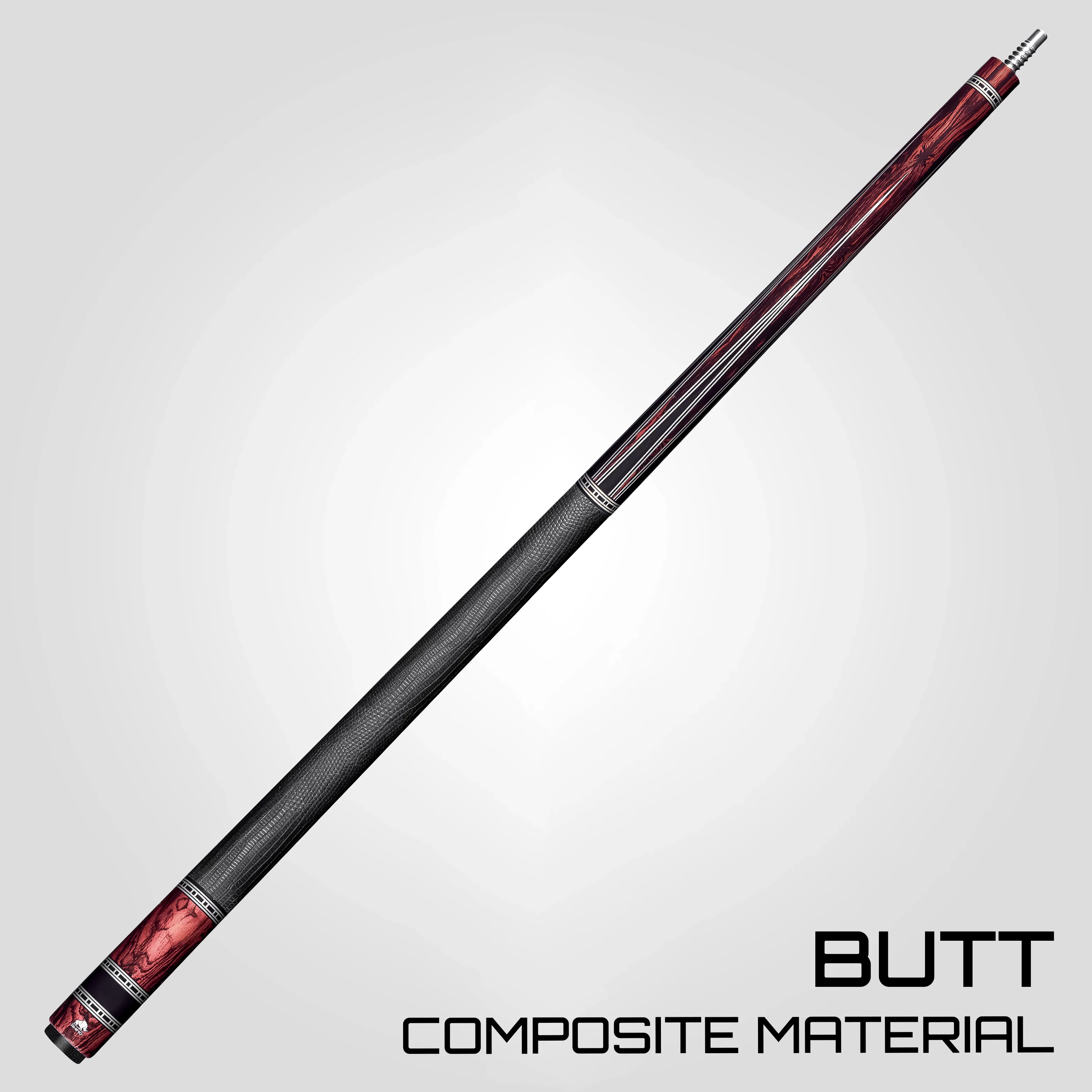 Rhino RETRÔ Pool Cue - Cocobolo - Lizard Embossed Microfiber Leather Wrap & Point - Image 3