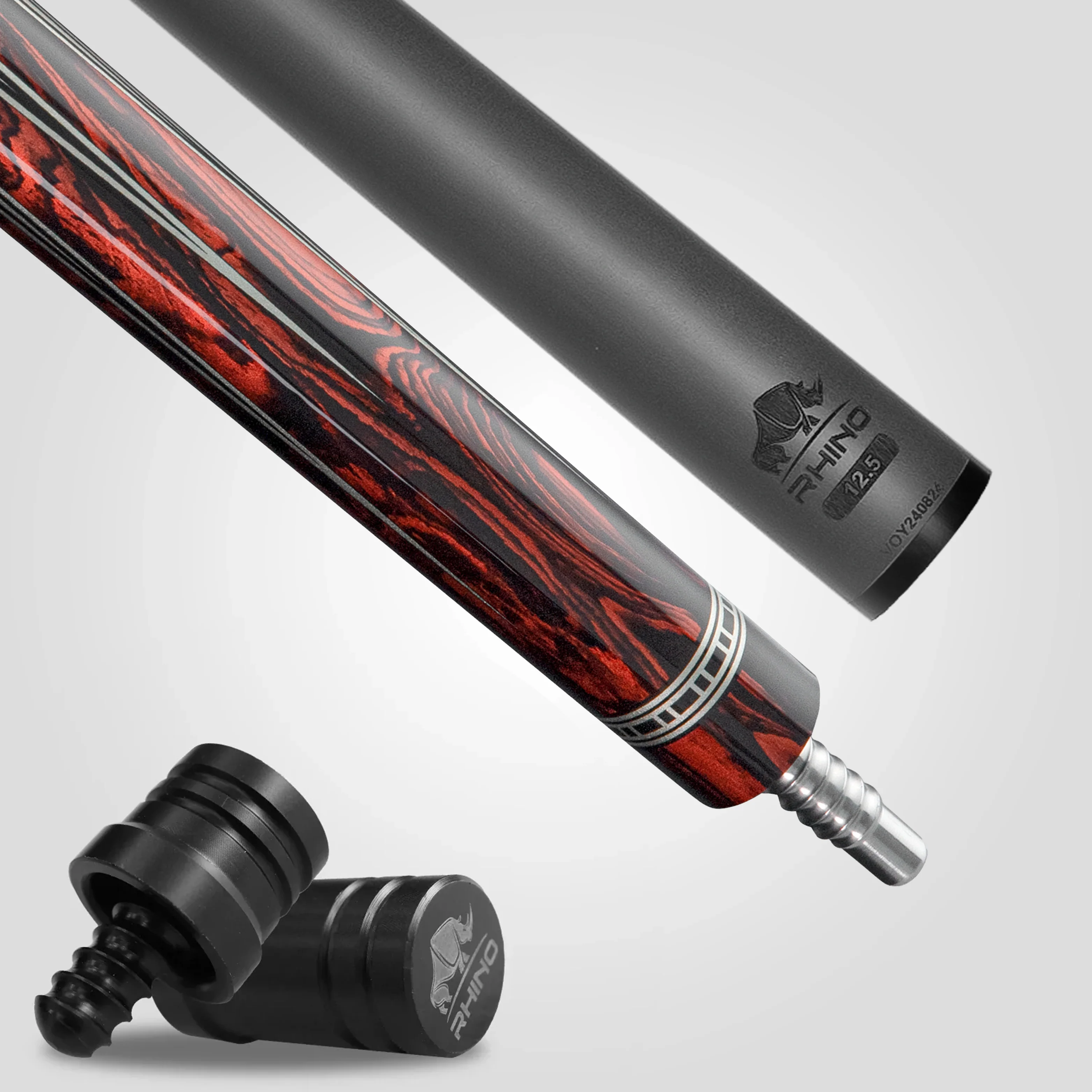 Rhino RETRÔ Pool Cue - Cocobolo - Lizard Embossed Microfiber Leather Wrap & Point - Image 8
