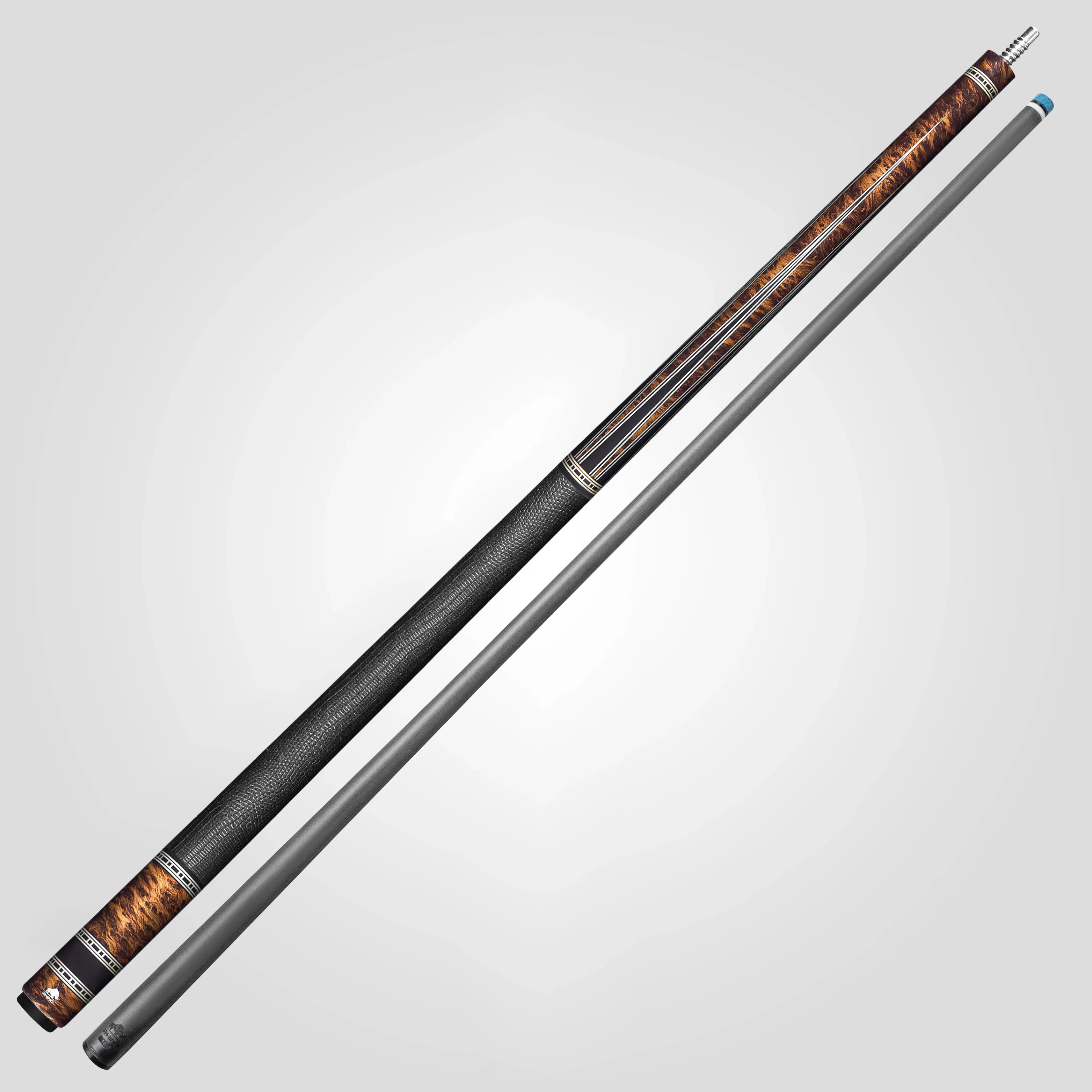 Rhino RETRÔ Pool Cue - Thuya - Lizard Embossed Microfiber Leather Wrap & Point - Image 2