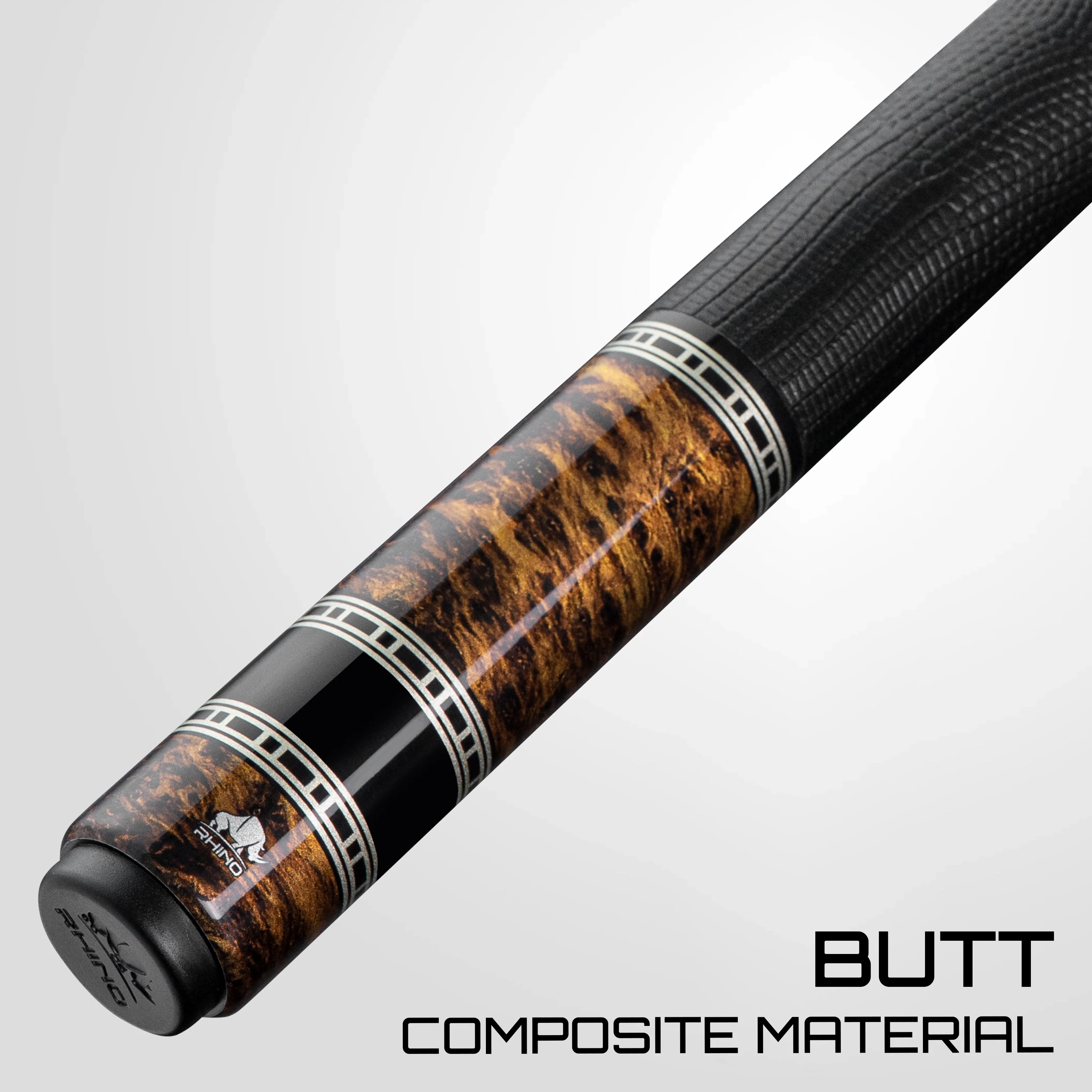 Rhino RETRÔ Pool Cue - Thuya - Lizard Embossed Microfiber Leather Wrap & Point - Image 6