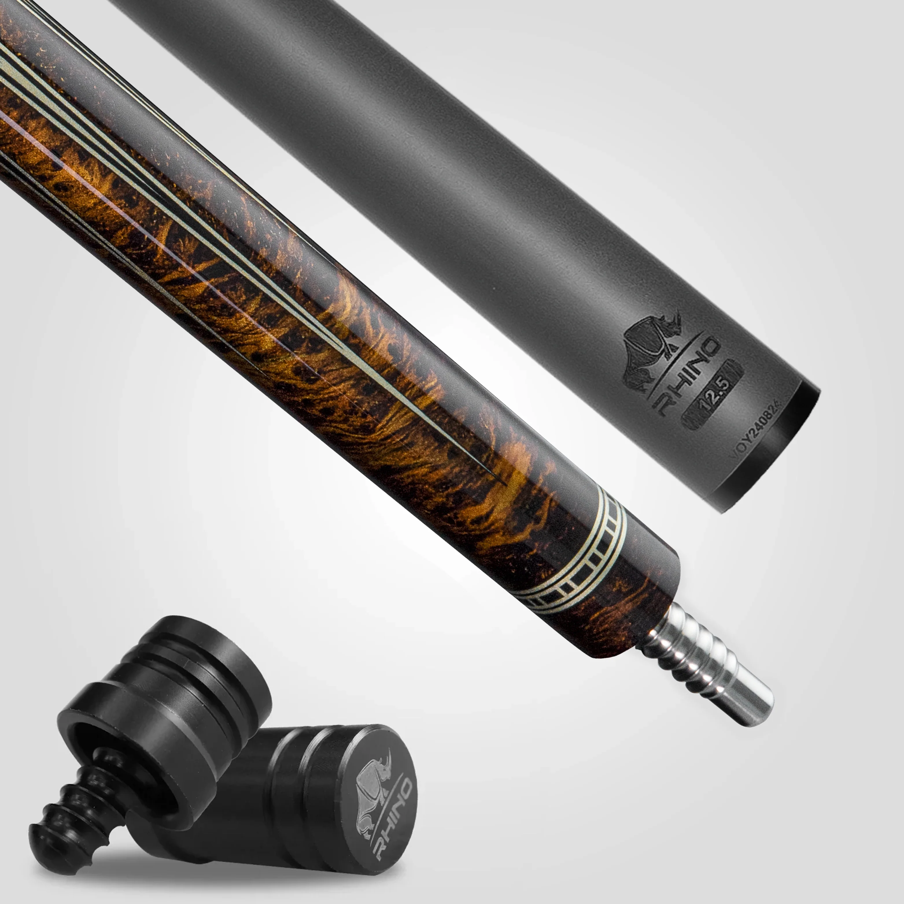 Rhino RETRÔ Pool Cue - Thuya - Lizard Embossed Microfiber Leather Wrap & Point - Image 8