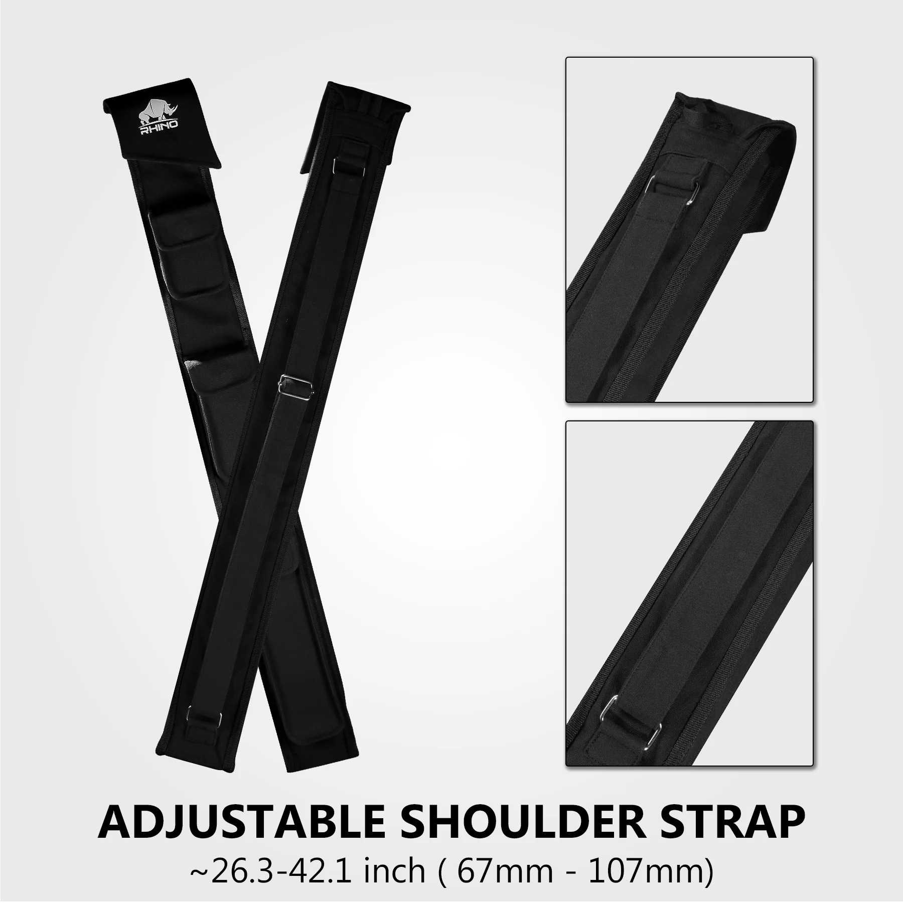 RHINO SOFT CUE CASE 1X2 - BLACK - Image 2
