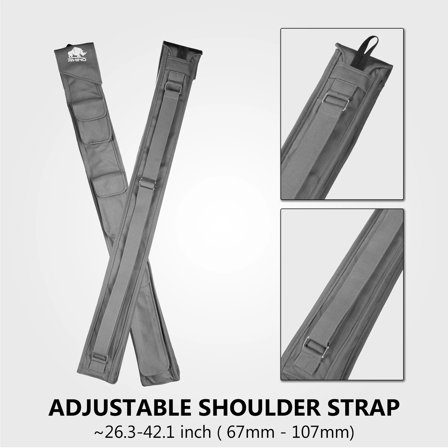 RHINO SOFT CUE CASE 1X2 - GRAY - Image 2