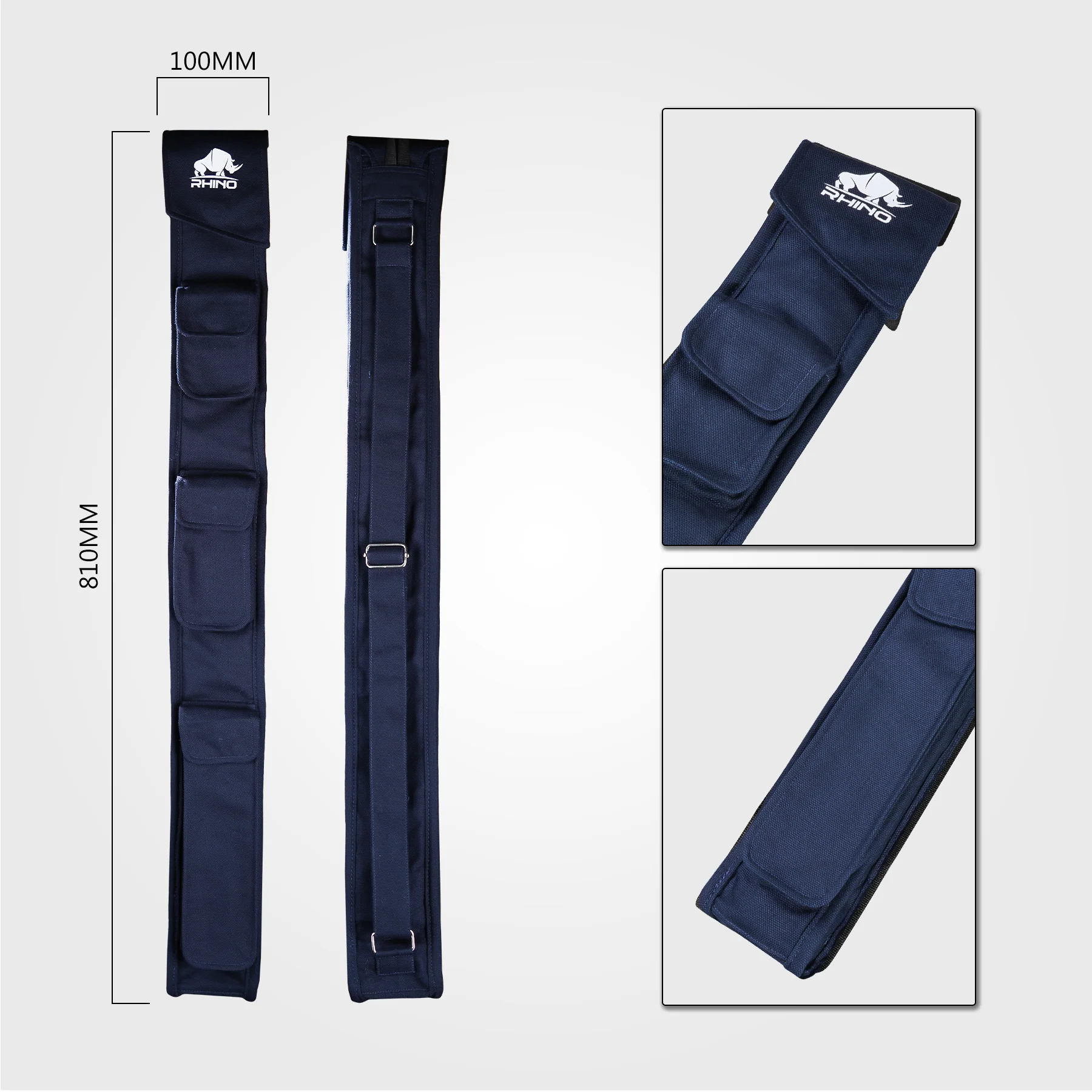 RHINO SOFT CUE CASE 1X2 - NAVY - Image 3